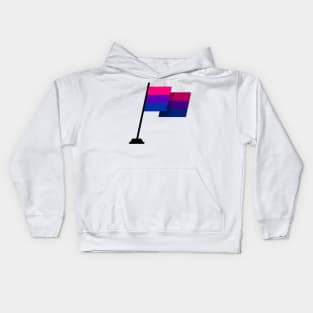 Large Waving Flag in Bisexual Pride Flag Colors Kids Hoodie